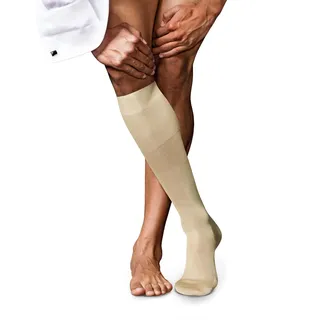 FALKE Herren Kniestrümpfe No. 9, Pure Fil d ́Écosse Baumwolle, 1 Paar, Beige (Sand 4320), 39-40