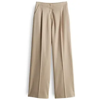 Opus Damen City Pants | Wide Leg Pants Maiga French mit Leinen Soft Oat, 44