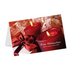 LUMA Weihnachtskarte Kerzen rot DIN B6