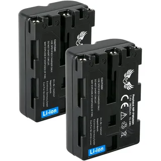 2X SK Akku Ersatz für Sony NP-FM500H | 1400mAh | NP-FM500 Sony Alpha 57 77 99 II A57 A58 A65 A68 A77 A77V A99 II DSLR A450 A580 A700 A850 A900