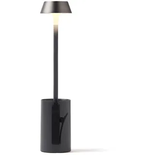 Lexon MIMI Leselampe Buch Klemme, Mini LED Licht mit flexiblem Arm & Touch, 9 Farben, dimmbar, USB-C aufladbar, Tischständer für Bett oder Reise – Grau Anthrazit