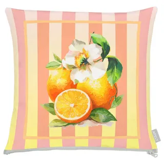 Apelt Zierkissen , Aprikose , Textil , Obst , Füllung: Vlies,Vlies , quadratisch , 48x48 cm , Oeko-Tex® Standard 100 , hochwertige Qualität , Heimtextilien, Wohntextilien, Kissen, Zierkissen
