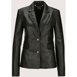 Jackenblazer MADELEINE "Lederblazer Blazer aus Leder-Imitat", Damen, Gr. 36, schwarz, Obermaterial: 100% Polyurethan PU., Modern, normal, Blazer Jackenblazer