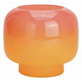 Vase , Pink , Glas , 15x14x15 cm , Dekoration, Vasen, Glasvasen