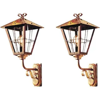 2er Set Außenwandleuchte Laterne Kupfer, Fassadenbeleuchtung, IP23, Konstsmide - Kupfer