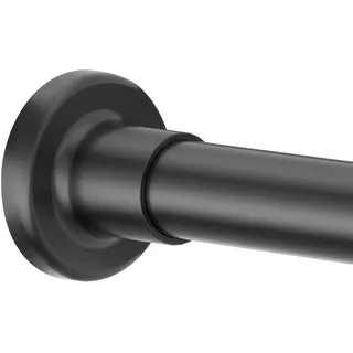 Duschvorhangstange, verstellbar, 81,3 cm - 203,2 cm, ohne Bohren, Gardinenstange, schwarz, Spannung, Duschvorhangstange, Edelstahl, rostfreie Duschstangen für Badezimmer, Duschkabine