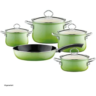 RIESS Topf-Set 5-tlg. Fleischtopf + Kasserolle + Bratpfanne