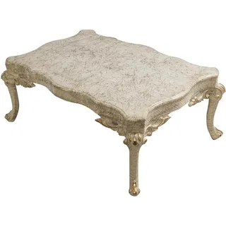 Wohnzimmer Tisch Holz Tische Couchtisch Barock Rokoko Beistelltisch - Beige
