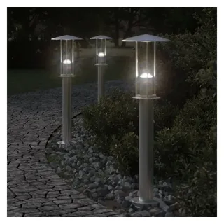 vidaXL Wegeleuchte Silbern 60 cm Edelstahl