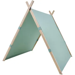 Spielzelt , Grün , Holz, Textil , Fichte , 123x107x106 cm , EN 71, CE, FSC 100% , Spielzeug, Kinderzelte