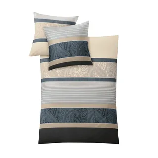 KLEINE WOLKE Cambridge Paisley Taupe 135 x 200 cm + 80 x 80 cm