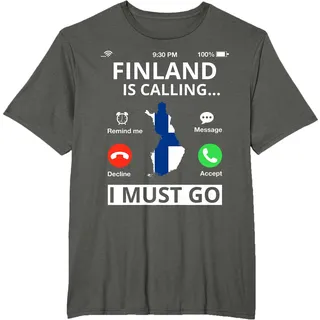Finnland Fahne Skandinavien Urlaub Finnische Flagge Finnland T-Shirt