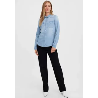 Vero Moda VMMARIA LS Denim Slim Shirt Mix New light blau S