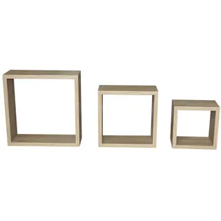 Mid.you Wandregalset , Sonoma Eiche , Holzwerkstoff , 3-teilig , Wohnzimmer, Regale, Wandregale