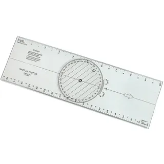 Linex 2811 Navigation Kurslineal, Nautischer Plotter, drehbare Mittelrose, stabiler Arm, Fadenloch