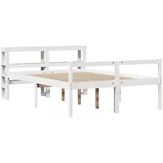 vidaXL Seniorenbett mit Kopfteil ohne Matratze Weiß 120x190 cm - Weiß