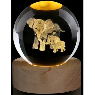 60 mm Kristallkugel Elefant Deko, Tier-Kristallkugel Elefanten Geschenke | AWARDSEN Elefanten Glaskugel, Briefbeschwerer Glaskugel Deko Geschenke für Tierliebhaber, Deko Wohnzimmer Geschenke