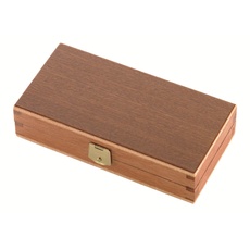Herbertz Holzbox für Taschenmesser mit Schaumstoffeinlage Messer, grau, M