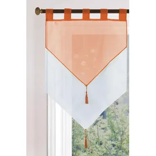 Gardinenbox Scheibengardine Schlaufen 90 x 60 cm Terrakotta 2 St.