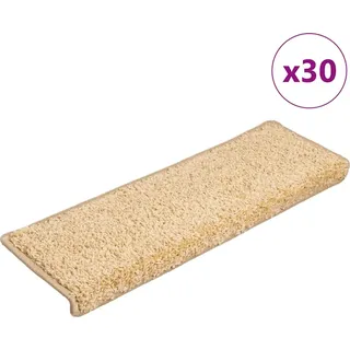 Stufenmatten 30 Stk. 65x21x4 cm Creme Rechteckiger Rand - Creme