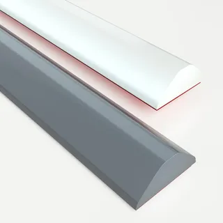 cuysfead 100CM T-Form Grau Schwallschutzleiste Dusche Selbstklebend,Schwallschutz Duschwasserstop Wasserstopper Dusche,Wasserbarriere Dusche Doden,Duschschwellen-wasserdamm,Silikonstreifen