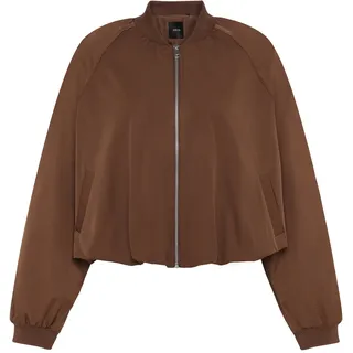Outdoorjacke ZERO "Bomberjacke mit Reißverschluss", Damen, Gr. 40, braun (downtown braun), Obermaterial: 100% Polyester Pol. recyc.., Jacken Outdoorjacke