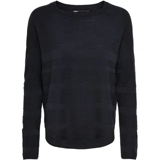 ONLY Damen Dünner Strick Pullover | Langarm Rundhals Knitted Sweater | Basic Stretch Jumper ONLCAVIAR, Farben:Blau-2, Größe:XL