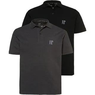 JP 1880 Herren große Größen Übergrößen Menswear L-8XL bis 7XL, Poloshirts, 2er-Pack, Piqué, Seitenschlitze, Regular Fit, anthrazit 4XL 704317110-4XL
