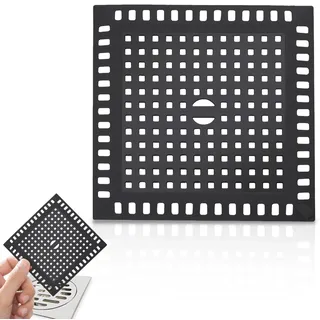 JAONLD Schwarz Haarsieb Dusch 12,3x12,3cm Haarsieb Dusche Groß Sieb Dusche