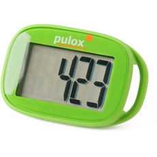 Pulox Pedometer PS-100 - Einfacher und präziser Schrittzähler mit 3D-Sensor ohne App in Grün