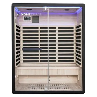 HOME DELUXE Infrarotkabine NERO L – Schwarz, Hemlock (190 x 110 x 153 cm) | s Design & leichte Montage - Schwarz