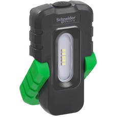 Schneider Electric Thorsman LED Taschenlampe Mini-Handleuchte Wiederaufladbarer Akku 1600mAh, Schutzklasse IP20/IK07, Dunkelgrau Grün, IMT47238