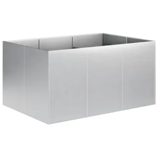 vidaXL Garten-Pflanzgefäß Silber 120 x 80 x 60 cm Verzinkter Stahl - Silber