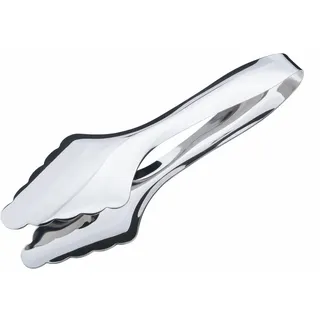 Commichef TG-716 Luxus Küchenzange aus hochwertigem 18/10 Edelstahl –verchromtes Zinkdruckguss, auf Hochglanzpolitur, Steel, Silber
