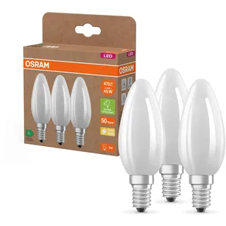 osram homelighting OSRAM LED EEK A, (A - G) E14, 2.2 W, 470 lm, 2700 K, frosted, 3er-Pack