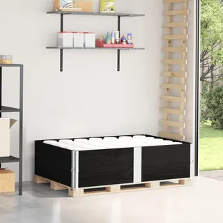 Best Möbel Paletten-Aufsatzrahmen 2 Stk. Schwarz 150x100 Massivholz Kiefer - Materialpflege Cloris Neu9485643 1parcel - Schwarz