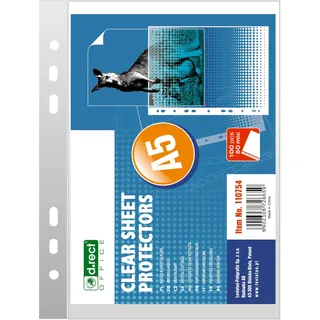 D.RECT Prospekthüllen A5 Klarsichthüllen - Dokumentenhüllen 50 μm/Mic/Mikron Stärke: 0,05 mm - 100 Stück Folienverpackung Transparent Glasklar - Klarsichtfolien A5 Folien – Klarsichtfolie