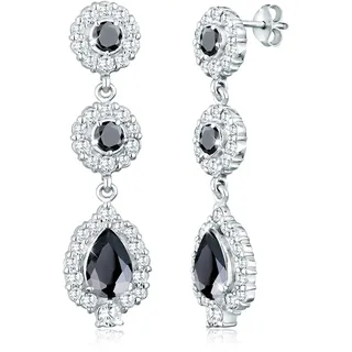 ELLI PREMIUM Ohrhänger Elli PREMIUM schwarz 925 Silber Zirkonia 45