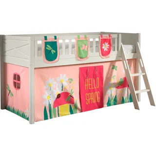 Vipack Hochbett Scott 90 x 200 cm Kiefer massiv lackiert weiß