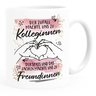 SpecialMe® Kaffee-Tasse Der Zufall machte uns zu Kolleginnen Freundinnen Tasse mit Spruch Geschenke Bürotasse weiß standard