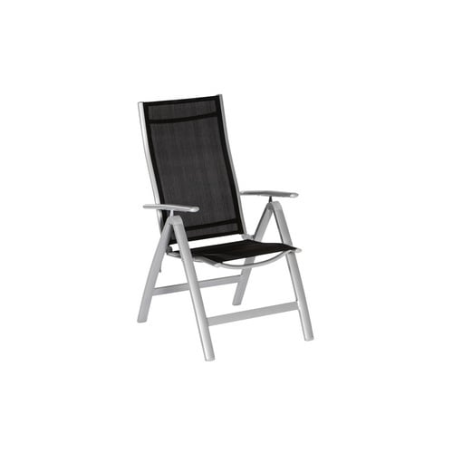 Bild von Gartenmöbelset »Carrara«, 4 Sitzplätze, Aluminium/Textil - schwarz
