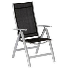 Bild von Gartenmöbelset »Carrara«, 4 Sitzplätze, Aluminium/Textil - schwarz