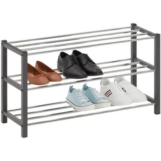Idimex Schuhregal Dublin , Grau , Metall , Mode , 80x45x29 cm , Garderobe, Schuhaufbewahrung, Schuhregale