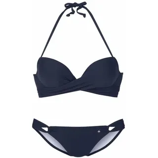 s.Oliver Push-Up-Bikini Damen Blau 34 Cup A