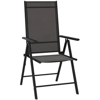 vidaXL 9-tlg. Garten-Lounge-Set Schwarz und Anthrazit - Schwarz