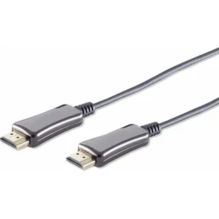 ShiverPeaks Optisches HDMI Kabel, 4K 60Hz, schwarz (15 m HDMI, Video Kabel