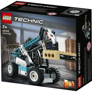 LEGO 42133 Technic 2-in-1 Teleskoplader Gabelstapler und Abschleppwagen Spielzeug, Baufahrzeug für Jungen und Mädchen ab 7 Jahren - Bunt
