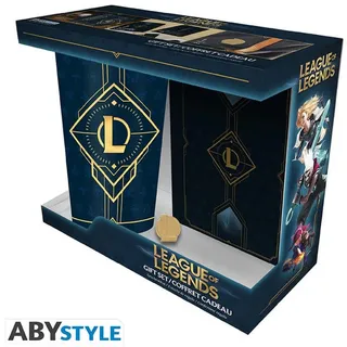 ABYstyle - League of Legends Geschenkset Glas XXL + Pin + Notizbuch Hextech
