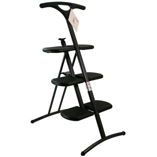 Kartell Tiramisu' Klappleiter, Plastik, schwarz, 43 x 92 cm