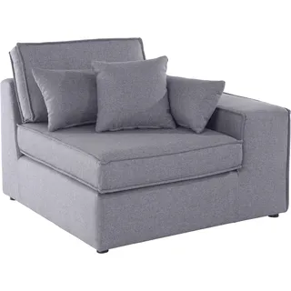 Sofaelement OTTO HOME "Florid", grau (hellgrau), B:100cm H:75cm T:100cm, Baumwollmix (60% Baumwolle/40% Leinen);Struktur fein (100% Polyester);Samtoptik (100% Polyester);Samtvelours (100% Polyester);Struktur (100% Polyester);Struktur recycelt (100% recyceltes Polyester), Polsterelemente, Sofaelement, als Teil eines Modulsofas,, fester Sitzkomfort, auch in Cord